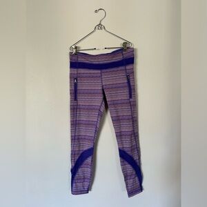 BNWOT Lululemon Inspire Tight II (Mesh) Space Dye Twist Iris Flower Pink Shell